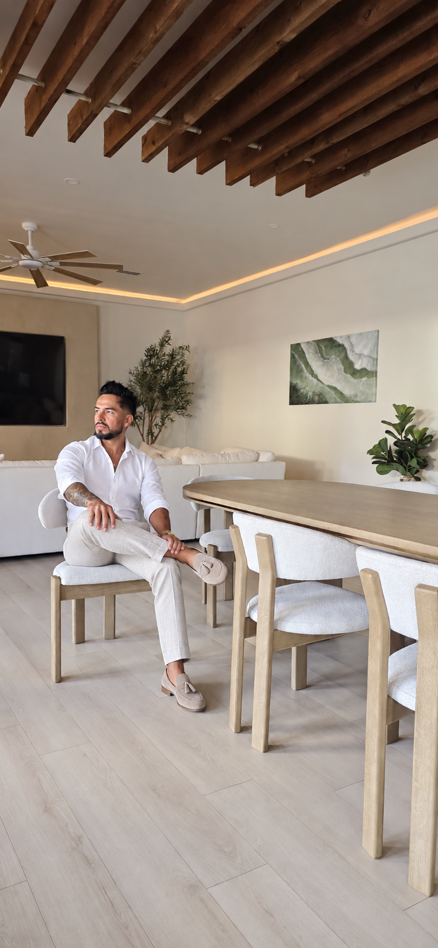 The Maistro inside a warm, wood-accented Maistro Homes interior